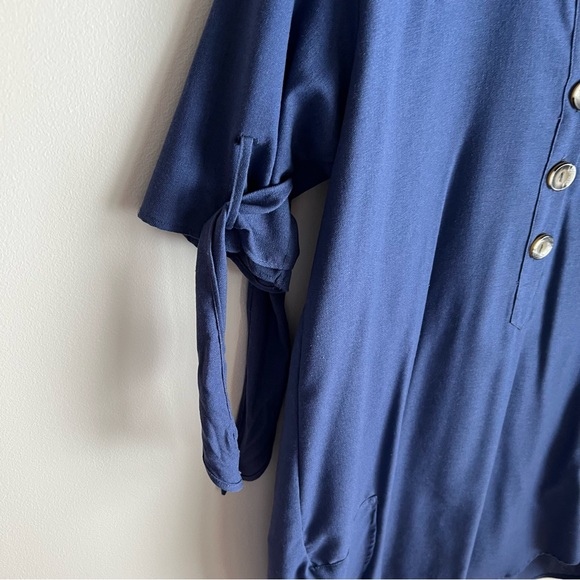 Zara Basic Botton Tunic Dress Linen/Cotton NWOT, Y2K - Picture 10 of 11